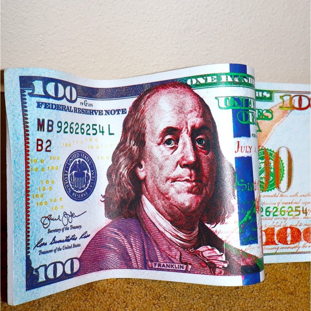 Money sculpture made by artist: Robert Holton